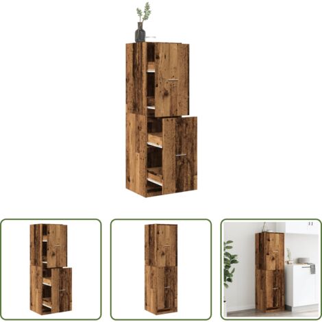 Credenza da farmacia -  Armadietto da Farmacia Legno Vecchio 40x41x144,5 cm Truciolato