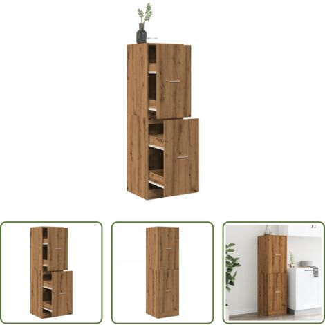 Credenza da farmacia -  Armadietto da Farmacia Rovere 40x41x144,5 cm in Truciolato
