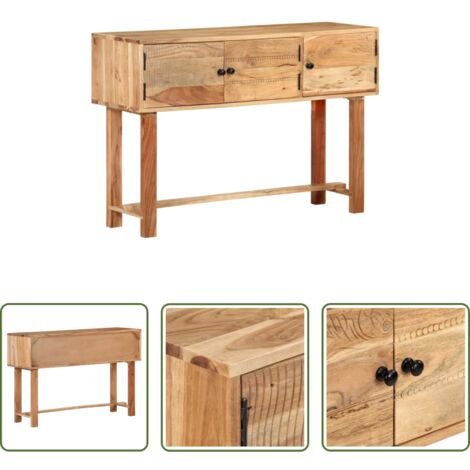 Credenza da ingresso -  Credenza 115x35x75 cm in Legno Massello di Acacia
