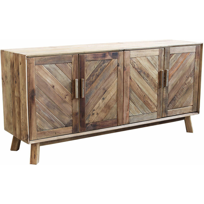 Credenza da interno in legno di pino con 4 ante Linea Classic