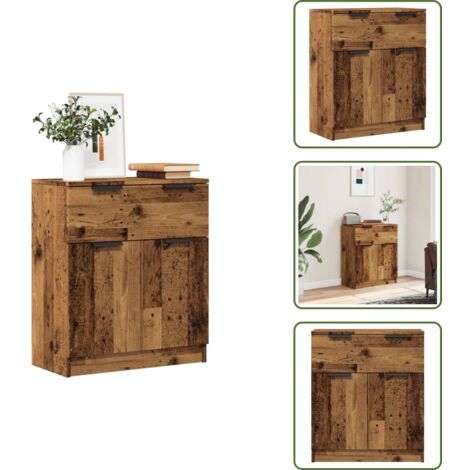 Credenza da pranzo - vidaXL Credenza Legno Antico 60x30x70 cm in Truciolato - Credenza in legno