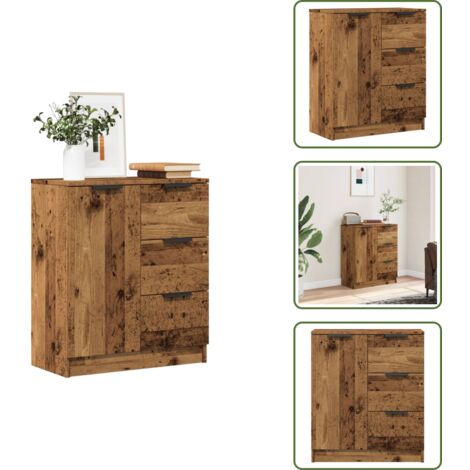 Credenza da salone - vidaXL Credenza Legno Antico 60x30x70 cm in Truciolato - Credenza da pranzo