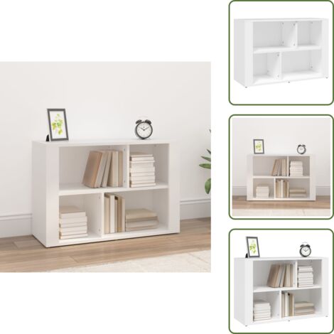 Credenza da soggiorno - vidaXL Credenza Bianca 80x30x54 cm in Legno Multistrato - Credenza con scomparti