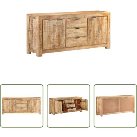 Credenza decorativa -  Credenza 175x40x75 cm in Legno di Mango Grezzo