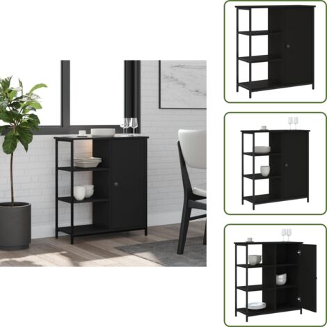 Credenza decorativa - vidaXL Credenza Nera 70x30x80 cm in Legno Multistrato - Credenza per casa