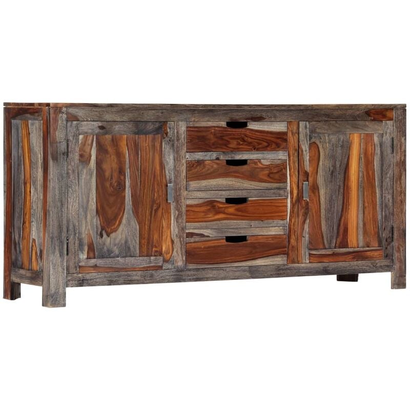 Vidaxl - Credenza, Madia per salotto Grigia 160x40x75 cm Legno Massello di Sheesham