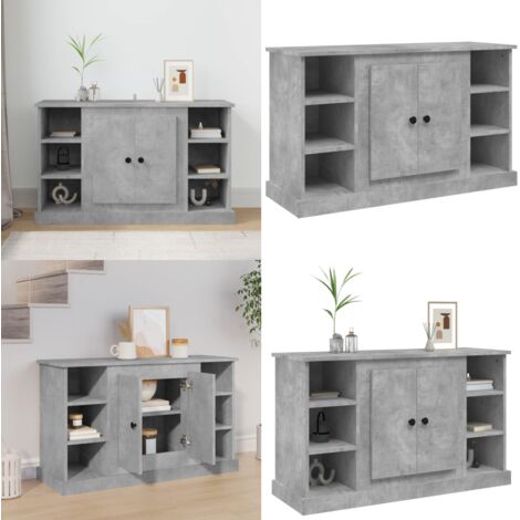 Credenza Grigio Cemento 100x35,5x60 cm in Legno Multistrato - Credenza grigio cemento - Credenza moderna