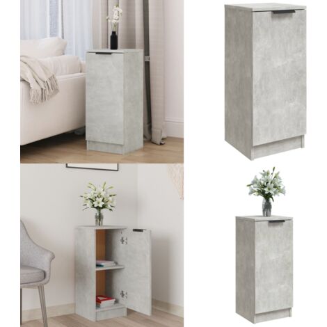 Credenza Grigio Cemento 30x30x70 cm in Legno Multistrato - Credenza grigio cemento - Credenza con ante