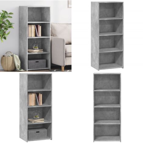 Credenza Grigio Cemento 50x41x124 cm in Legno Multistrato - Credenza grigio cemento - Credenza moderna
