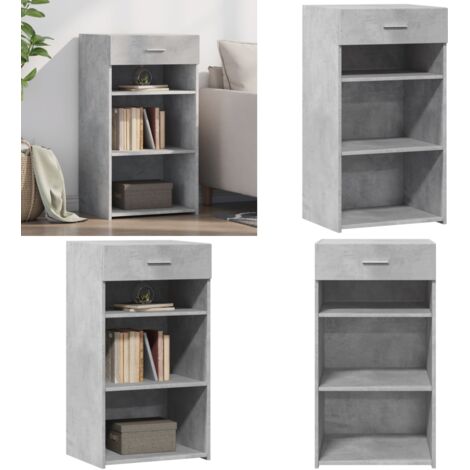 Credenza Grigio Cemento 50x42,5x93 cm in Legno Multistrato - Credenza grigio cemento - Credenza con cassetto