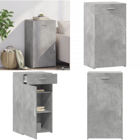 Credenza Grigio Cemento 50x42,5x93 cm in Legno Multistrato - Credenza grigio cemento - Credenza con cassetto