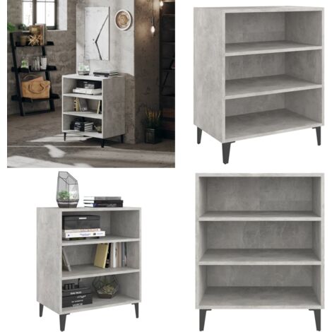 Credenza Grigio Cemento 57x35x70 cm in Legno Multistrato - Credenza grigia - Credenza con ripiani