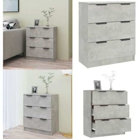 Credenza Grigio Cemento 60x30x70 cm in Legno Multistrato - Credenza grigio cemento - Credenza con cassetti