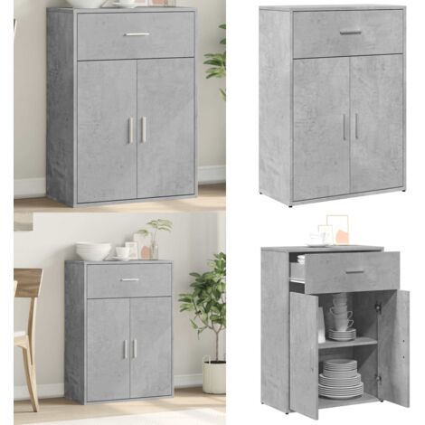 Credenza Grigio Cemento 60x30x84 cm in Legno Multistrato - Credenza grigio cemento - Credenza in legno multistrato