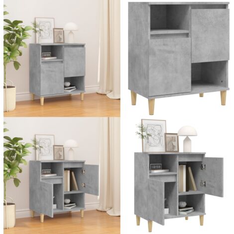 Credenza Grigio Cemento 60x35x70 cm in Legno Multistrato - Credenza grigio cemento - Credenza da cucina