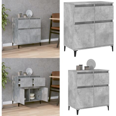 Credenza Grigio Cemento 60x35x70 cm in Legno Multistrato - Credenza grigio cemento - Credenza da cucina