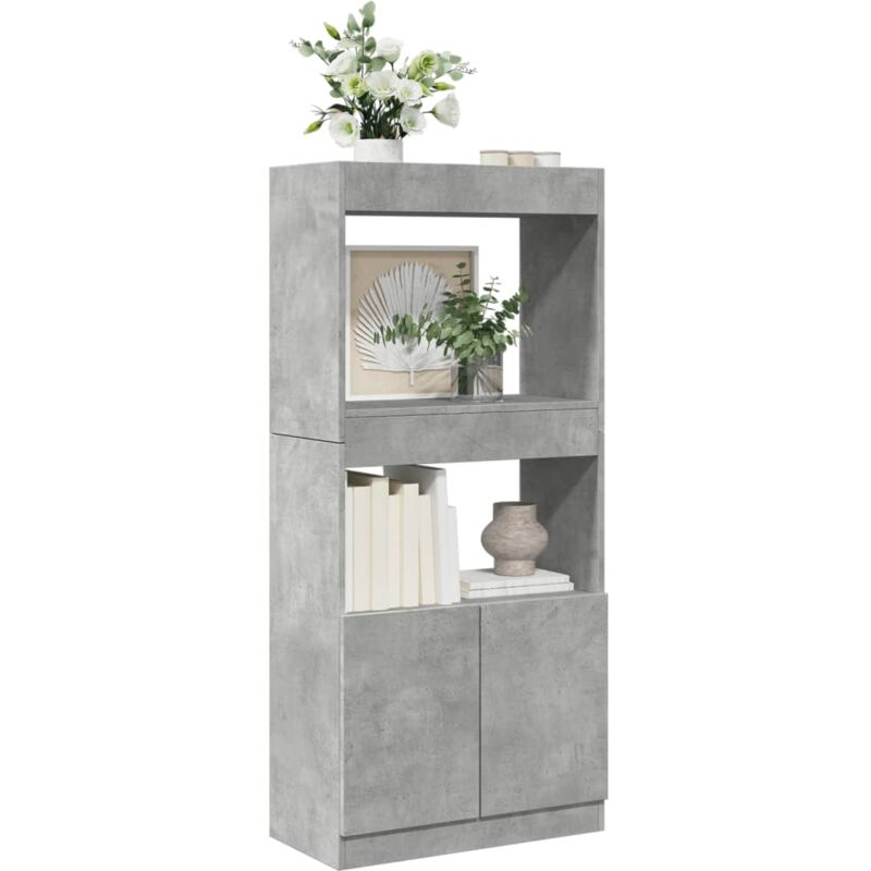 Credenza Grigio Cemento 63x33x140 in Truciolato