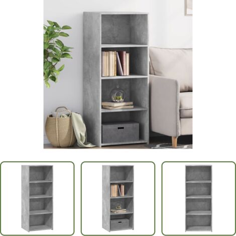 Credenza grigio cemento -  Credenza Grigio Cemento 50x41x124 cm in Legno Multistrato