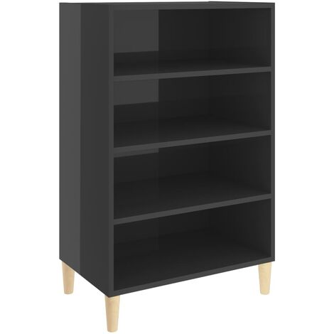 Credenza Grigio Lucido 57x35x90 cm in Legno Multistrato vidaXL