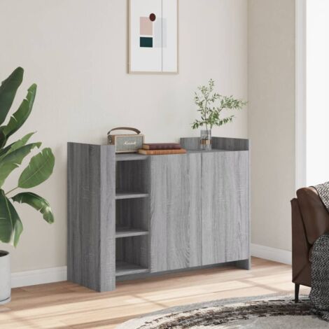 AVIMAC Credenza Grigio Sonoma 100x35x75 cm in Legno Multistrato