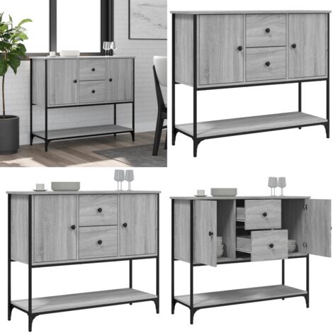Credenza Grigio Sonoma 100x36x85 cm in Legno Multistrato - Credenza grigio sonoma - Credenza multistrato