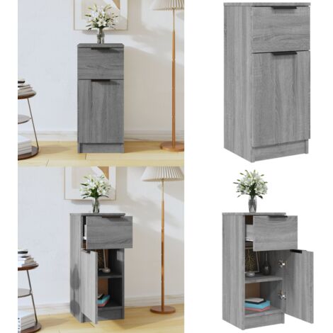 Credenza Grigio Sonoma 30x30x70 cm in Legno Multistrato - Credenza grigio sonoma - Credenza multistrato