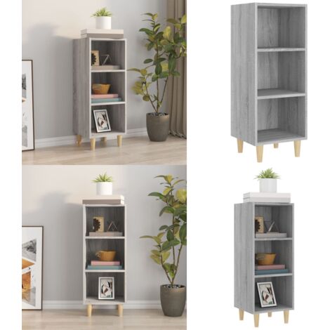 Credenza Grigio Sonoma 34,5x32,5x90 cm in Legno Multistrato - Credenza grigio sonoma - Credenza in legno multistrato