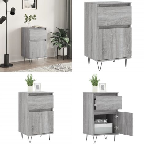 Credenza Grigio Sonoma 40x35x70 cm in Legno Multistrato - Credenza grigio sonoma - Credenza con gambe in ferro