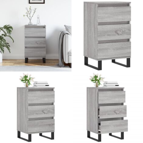 Credenza Grigio Sonoma 40x35x70 cm in Legno Multistrato - Credenza grigio sonoma - Credenza con gambe in ferro
