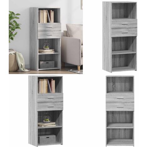 Credenza Grigio Sonoma 50x42,5x124 cm in Legno Multistrato - Credenza grigio sonoma - Credenza moderna