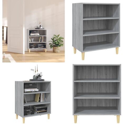 Credenza Grigio Sonoma 57x35x70 cm in Truciolato - Armadio laterale - Armadio con ripiani