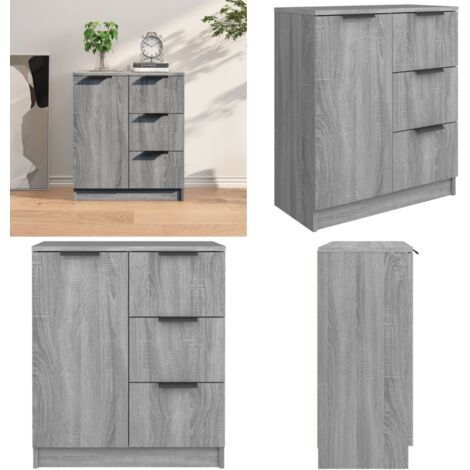Credenza Grigio Sonoma 60x30x70 cm in Legno tecnico - Credenza grigio - Credenza moderna