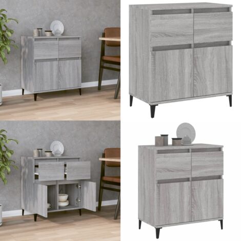 Credenza Grigio Sonoma 60x35x70 cm in Legno Multistrato - Credenza grigio sonoma - Credenza da cucina