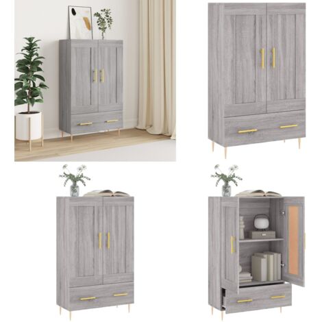 Credenza Grigio Sonoma 69,5x31x115 cm in Legno Multistrato - Credenza grigio sonoma - Credenza moderna