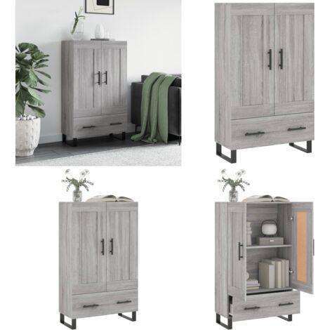 Credenza Grigio Sonoma 69,5x31x115 cm in Legno Multistrato - Credenza grigio sonoma - Credenza moderna