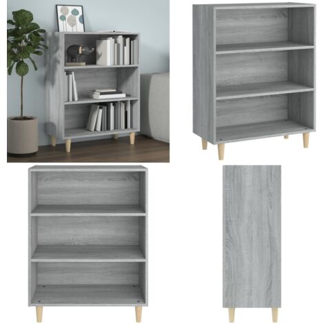 Credenza Grigio Sonoma 69,5x32,5x90 cm in Legno Multistrato - Credenza grigia - Credenza con ripiani