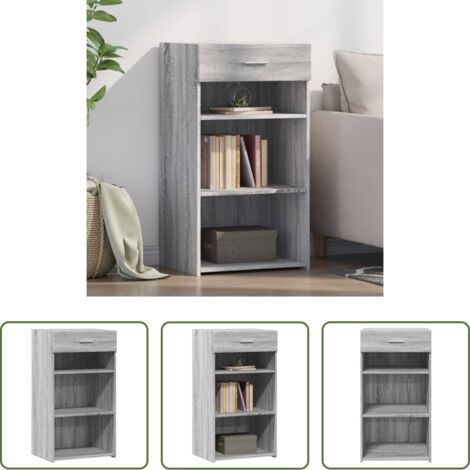 Credenza grigio sonoma -  Credenza Grigio Sonoma 50x42,5x93 cm in Legno Multistrato