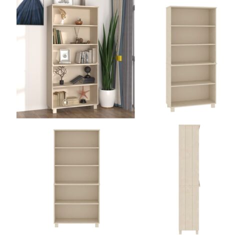 Credenza HAMAR in Legno Massello di Pino Marrone - Scaffale in legno - Credenza in pino