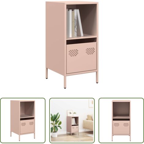 Credenza in Acciaio -  Credenza Rosa 35x39x73,5 cm in Acciaio Laminato a Freddo