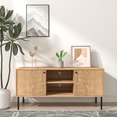 CONCEPT-USINE Credenza in legno con 2 ante e 2 nicchie EDGE