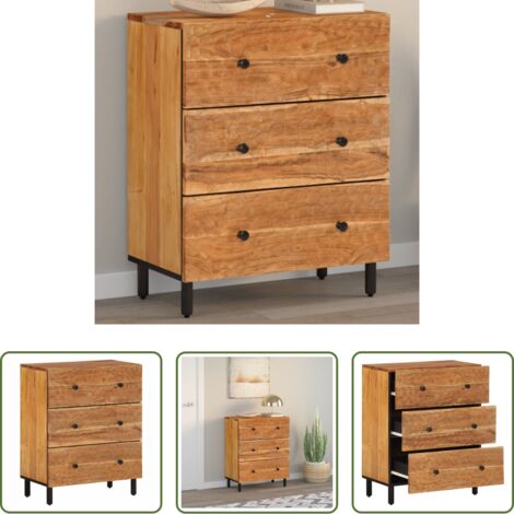 Credenza in legno -  Credenza 60x33x75 cm in Legno Massello di Acacia