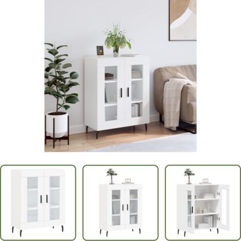Credenza in legno -  Credenza Bianca 69,5x34x90 cm in Legno Multistrato