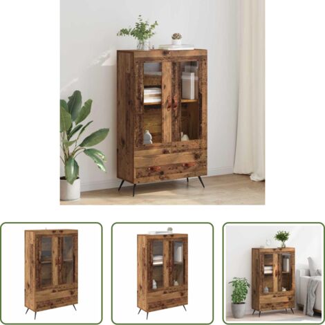 Credenza in legno -  Credenza con cassetto Legno vecchio 69,5 x 31 x 115 cm