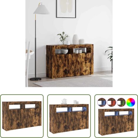 Credenza in legno -  Credenza Rovere fumé 116 x 30 x 75 cm Legno multistrato
