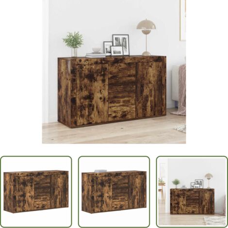 Credenza in legno -  Credenza Rovere fumé 120 x 36 x 69 cm Legno multistrato
