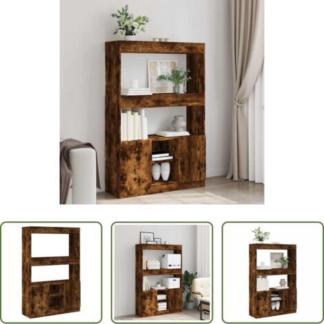 Credenza in legno -  Credenza Rovere Fumo 92x33x140 cm in Legno Multistrato