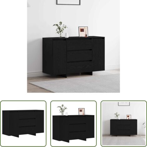 Credenza in legno -  Credenza Rovere Nero 120 x 41 x 75 cm Legno multistrato