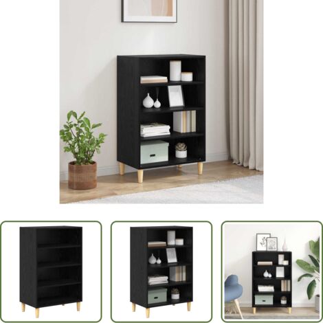 Credenza in legno - Credenza Rovere Nero 57 x 35 x 89.5 cm Legno multistrato