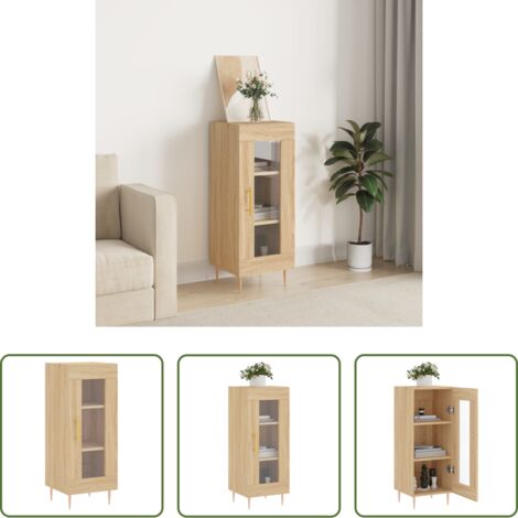 Credenza in legno - Credenza Rovere Sonoma 34,5x34x90 cm in Legno Multistrato