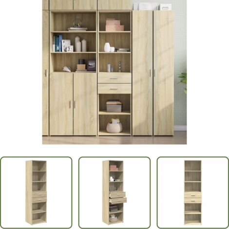 Credenza in legno - Credenza Rovere Sonoma 50x42,5x185 cm in Legno Multistrato
